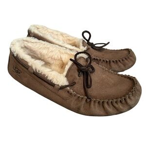 UGG Tan Suede Moccasin Slippers